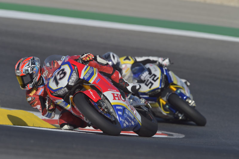 Takumi Takahashi in the points zone in his debut race of the season at Portimao